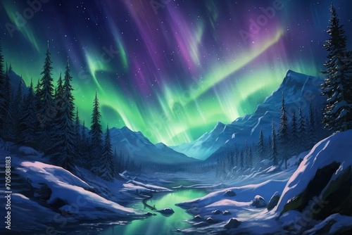 Be captivated by the Northern Lights' mesmerizing allure. Vibrant celestial colors dance across the night sky