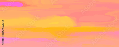 Abstract impressionism. Landscape. Modern painting.  Hand-drawn illustration.