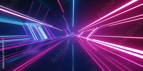 3D render. Abstract background of glowing neon.