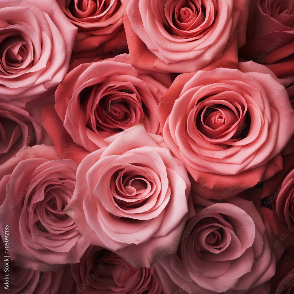 Beautiful red-pink roses are used for festivals. Beautiful red-pink roses are used for festivals.