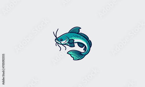catfish vector illustration flat design