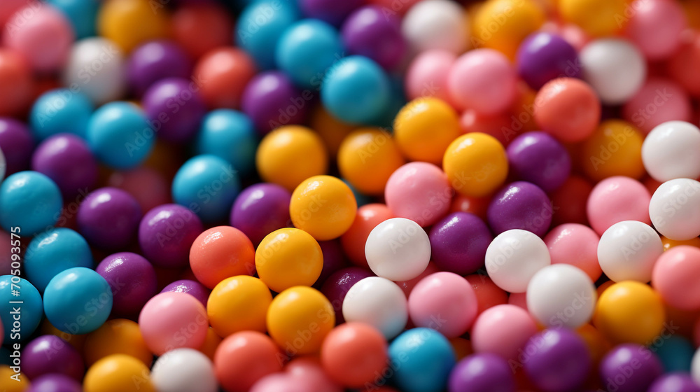 There were piles of colorful beads. There were piles of colorful beads.