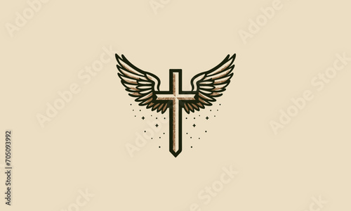 overtake with wings vector illustration flat design