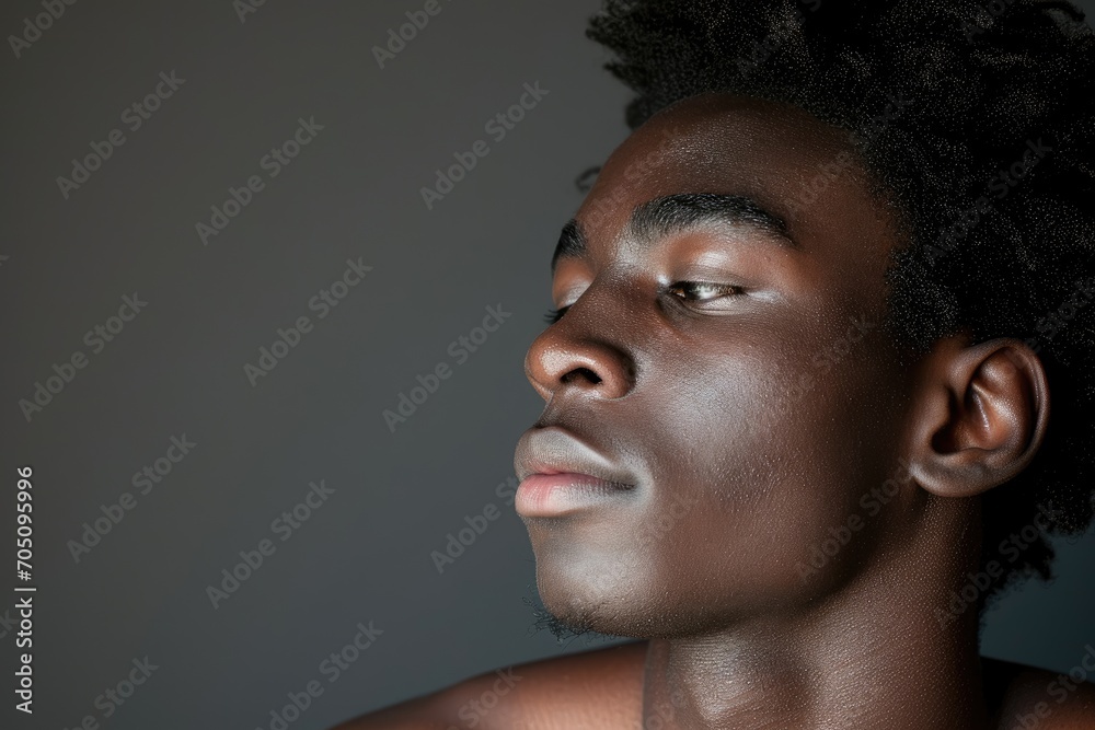 A male portrait exuding confidence A male portrait exuding confidence