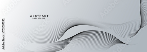 Grey white abstract background with flowing particles. Digital future technology concept. vector illustration.	
