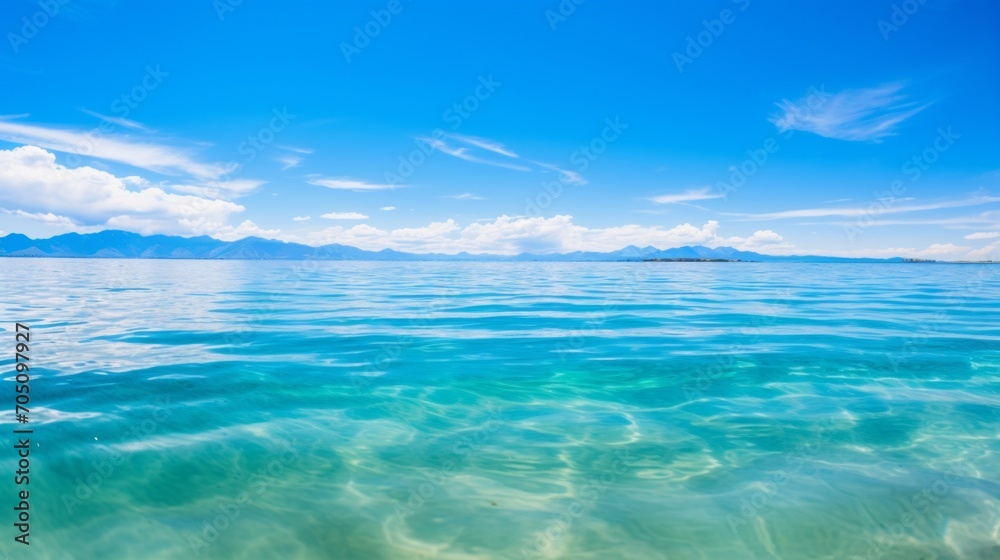 Azure blue scene, capturing the beauty of a clear sky Azure blue scene, capturing the beauty of a clear sky