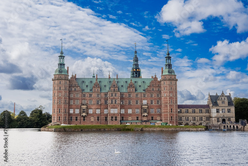 Sculptures and facades of Frederiksborg, palace in Copenhagen.