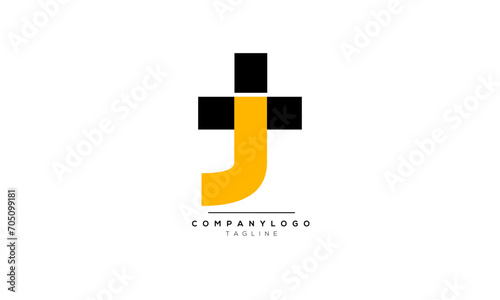 Alphabet letters Initials Monogram logo JT, JT INITIAL, JT letter