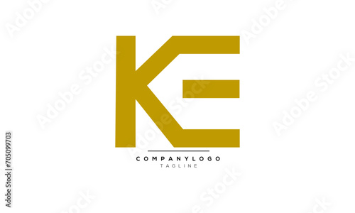 Alphabet letters Initials Monogram logo KE, KE INITIAL, KE letter