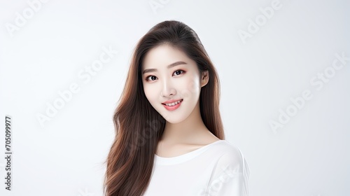 Chinese   model with white background  