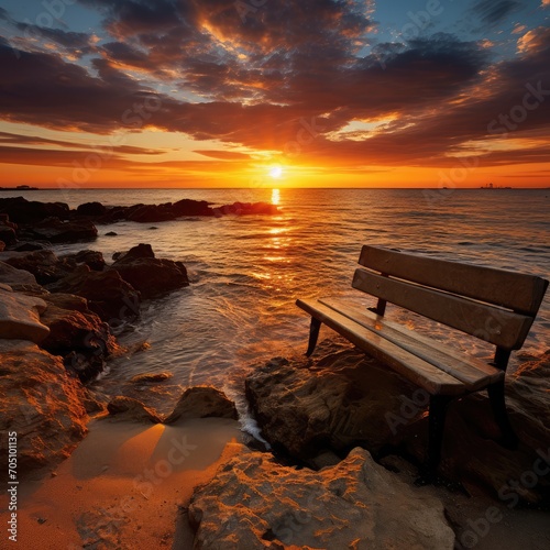 sunset on the beach