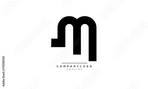 Alphabet letters Initials Monogram logo M, M INITIAL, M letter