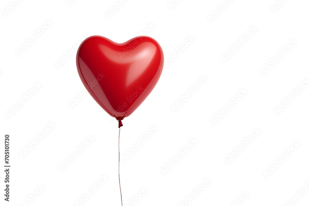 Heart balloon isolated on transparent background. Happy Valentine's Day. Love symbol. Good for anniversary wedding, celebration birthday.. Party Decoration