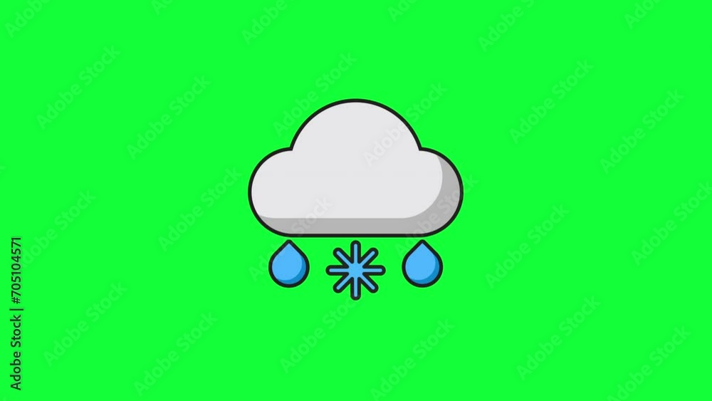 animated rainy and snowy weather. with a green screen background. 4k Video animated rainy and snowy weather. with a green screen background. 4k Video