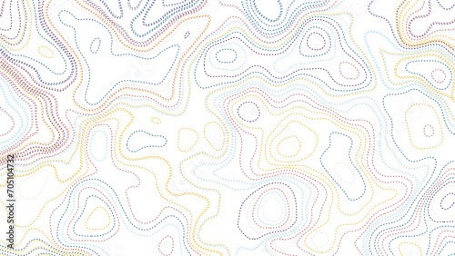 Colorful topographic contour line isolated on transparent background. Abstract pattern with lines. Abstract sea map geographic contour map and topographic contours map background.