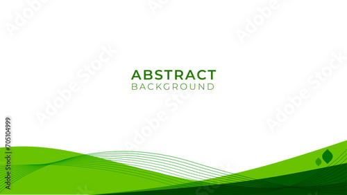Abstract green background design. Template Vector Green colors. Background with Wave, lines abstract design.	
