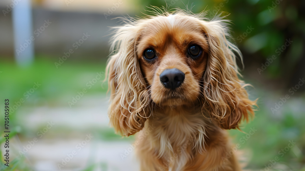Portrait of a Cavalier King Charles Spaniel with Soulful Eyes