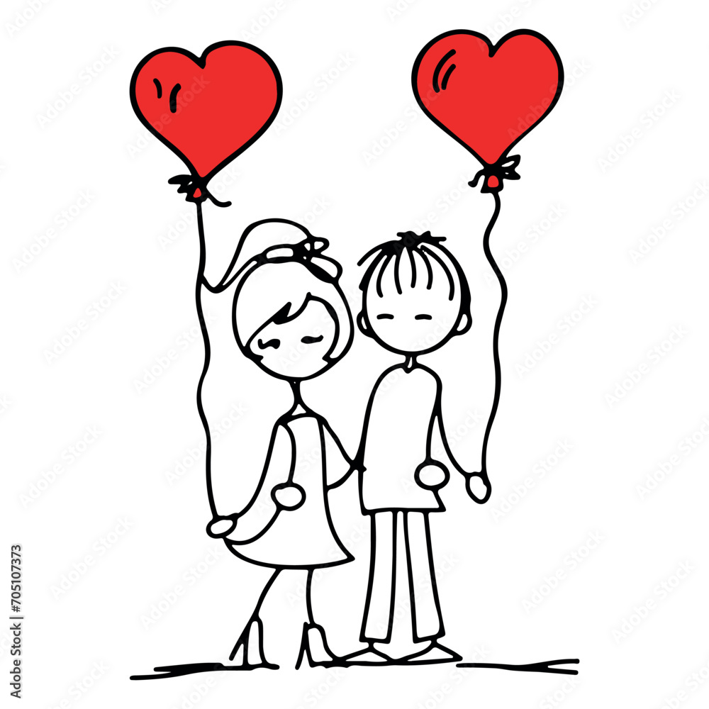 Linear Love story design, Valentine's day design Linear Love story design, Valentine's day design