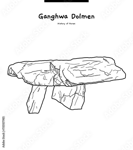 It is Korea's 'Ganghwa Dolmen', a UNESCO World Heritage Site.