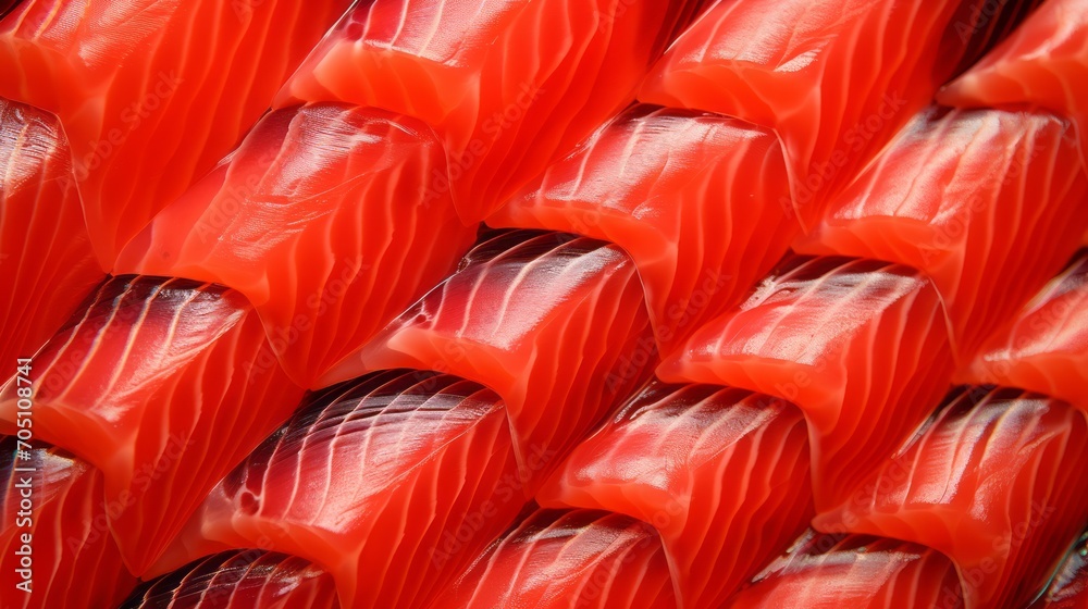 Fototapeta premium Healthy Eating with Super Salmon Slices.