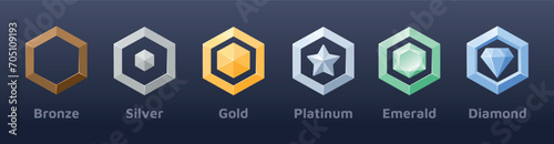 Game rank icon. Rank evolution design photo
