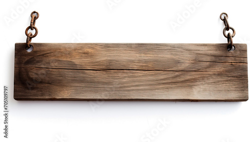 Wooden nameplate isolated on transparent background. PNG photo
