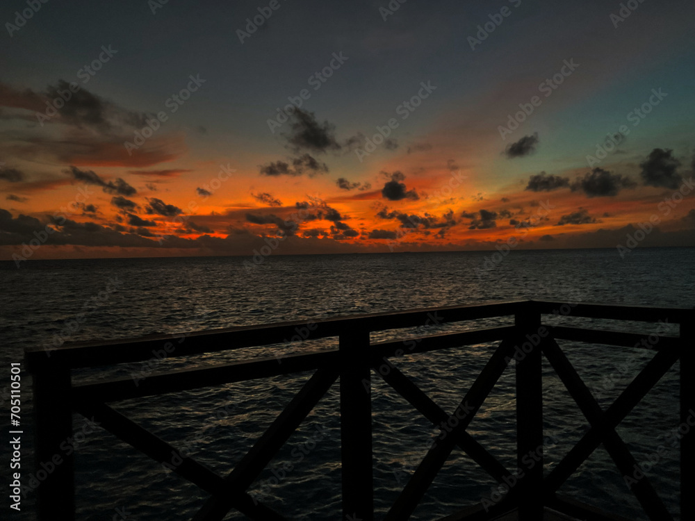 Sunset in Koodoo island, Maldives