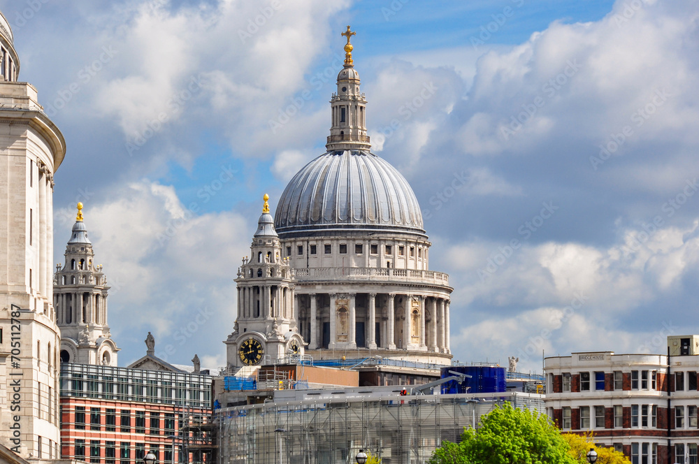 St. Paul's cathedral dome in London, UK