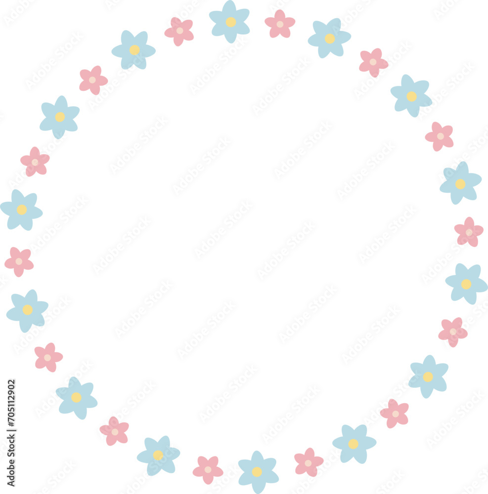 Floral wreath border vector