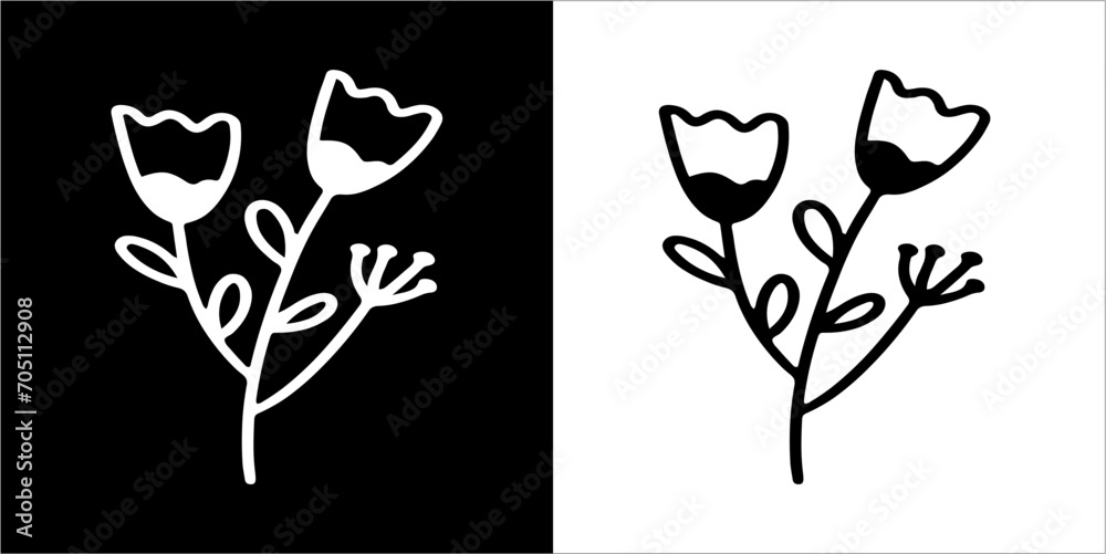  Illustration vector graphics of tuberose flower icon