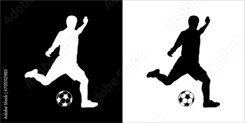 Illustration vector graphics of football sport icon