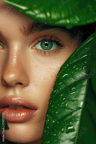 A young beautiful woman wit...