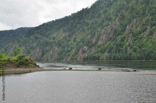 Nad rzeką Jenisej, Rosja, Syberia