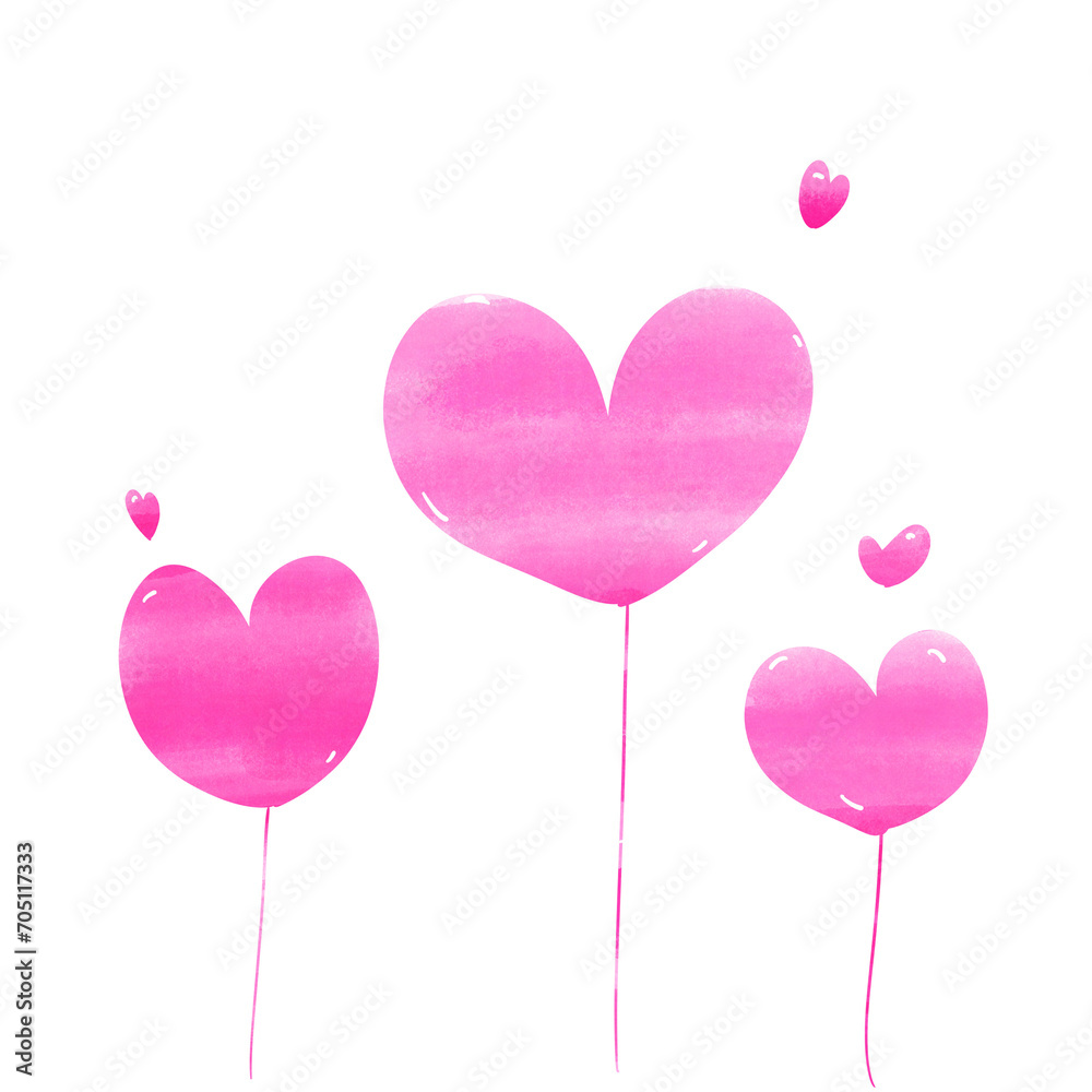 Cute Heart. Abstract hearts. Pink heart.Heart and love.Valentine illustration. cute valentine illustration. cute overlapping hearts .Translucent image. Valentine's Day greeting card.