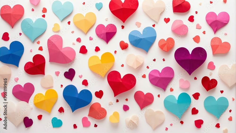 Valentine's day background with colorful heart