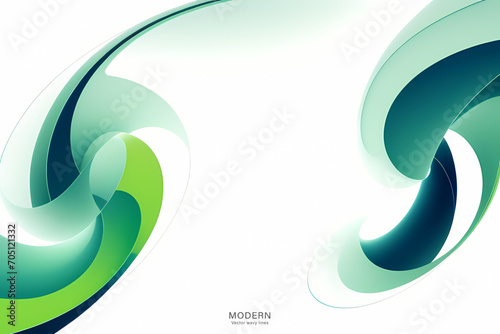 Luxury Green Background. Abstract Green Waves. Abstract background with wavy lines and dots. Modern abstract background for design. Vector illustration for brochure, flyer