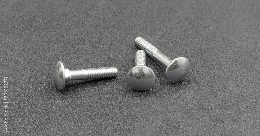 Smooth round head bolt screw ensures the safety of furniture and play equipment. A bolt with a smooth round head is used in fastening structures. Smooth round head bolt screw ensures the safety of furniture and play equipment. A bolt with a smooth round head is used in fastening structures.