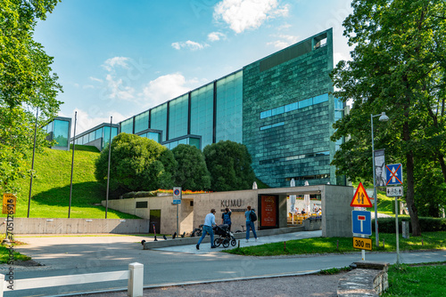 Fototapeta Naklejka Na Ścianę i Meble -  modern museum building KUMU in Tallinn Estonia