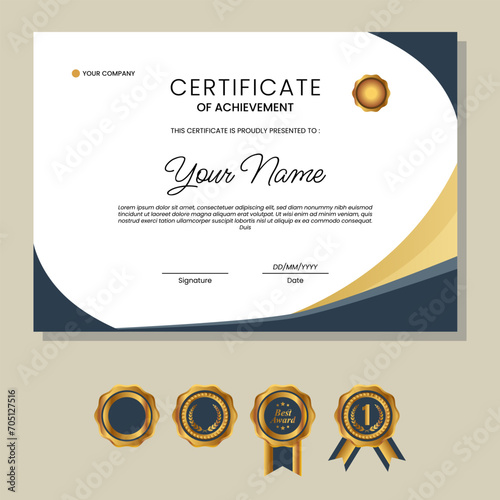 Elegant certificate template. Use for print, certificate, diploma, graduation