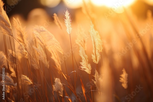 A sunlit yellow meadow at sunset radiates warmth and demonstrates the beauty of evening nature.
