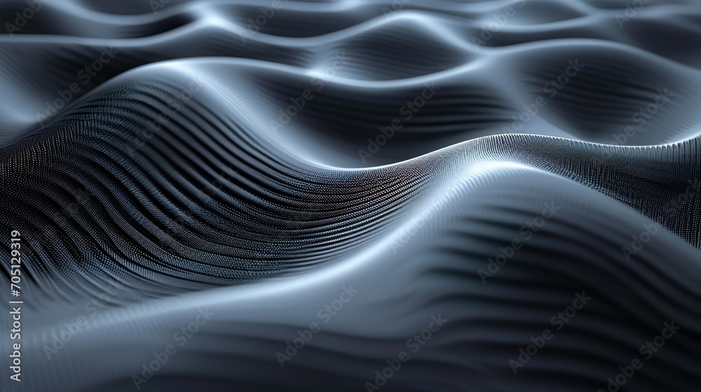 Fondo abstracto 3d con ondas. Generado por IA.