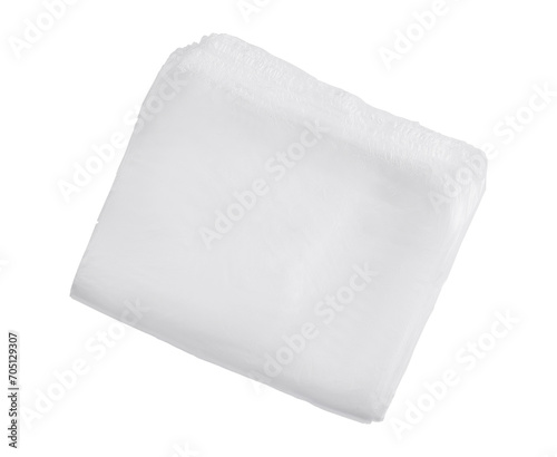 white plastic bag packing stacking on white background