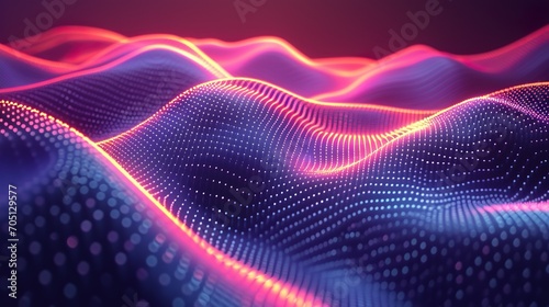 Fototapeta Naklejka Na Ścianę i Meble -  Fondo abstracto 3d con ondas coloridas. Generado por IA.