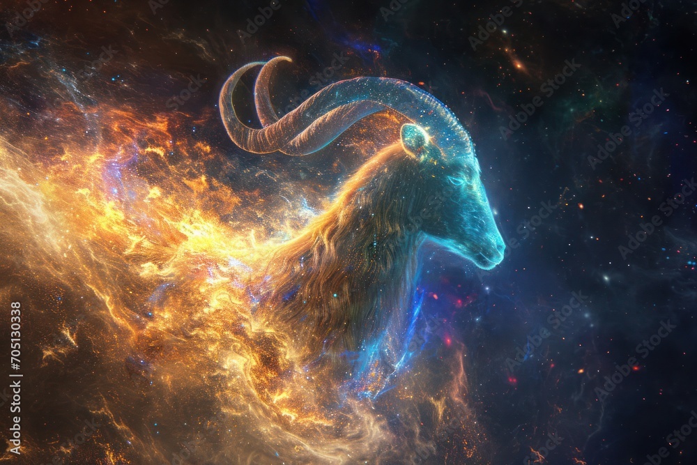 Capricorn zodiac sign in abstract representation. Capricorn zodiac sign in abstract representation.