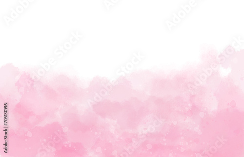 Fototapeta Naklejka Na Ścianę i Meble -  Pastel pink watercolor abstract background frame for birthday baby shower