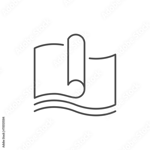 Layered material line outline icon