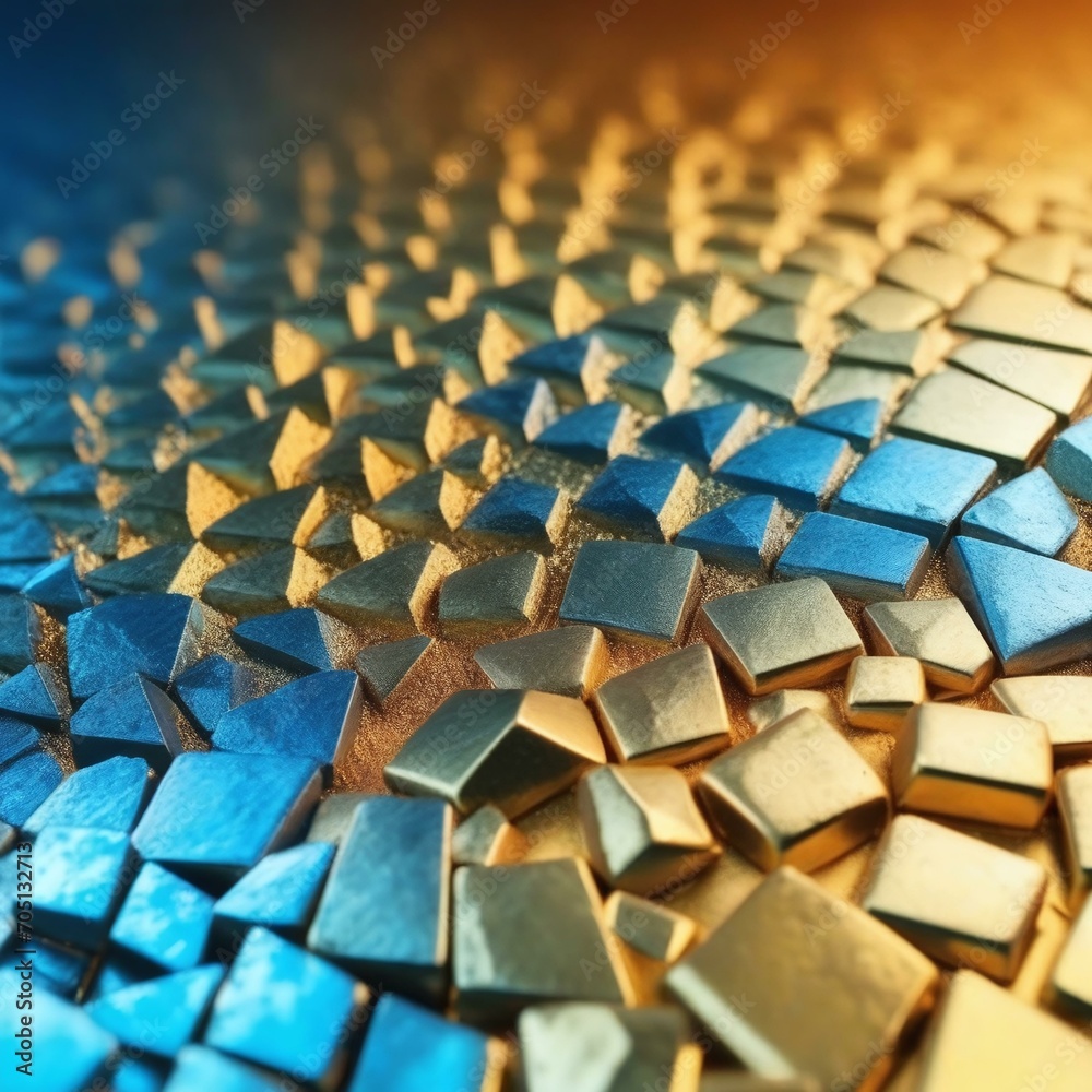 Metallic Surface: Textured Background Image in Blue and Gold Hues - Inspired by Pyrite Metallic Surface: Textured Background Image in Blue and Gold Hues - Inspired by Pyrite