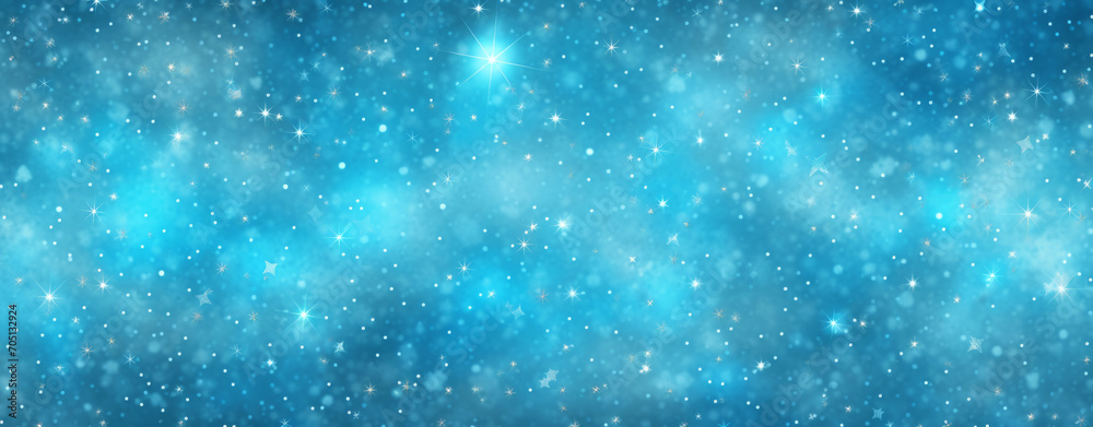 Blue background with stars and lights Blue background with stars and lights