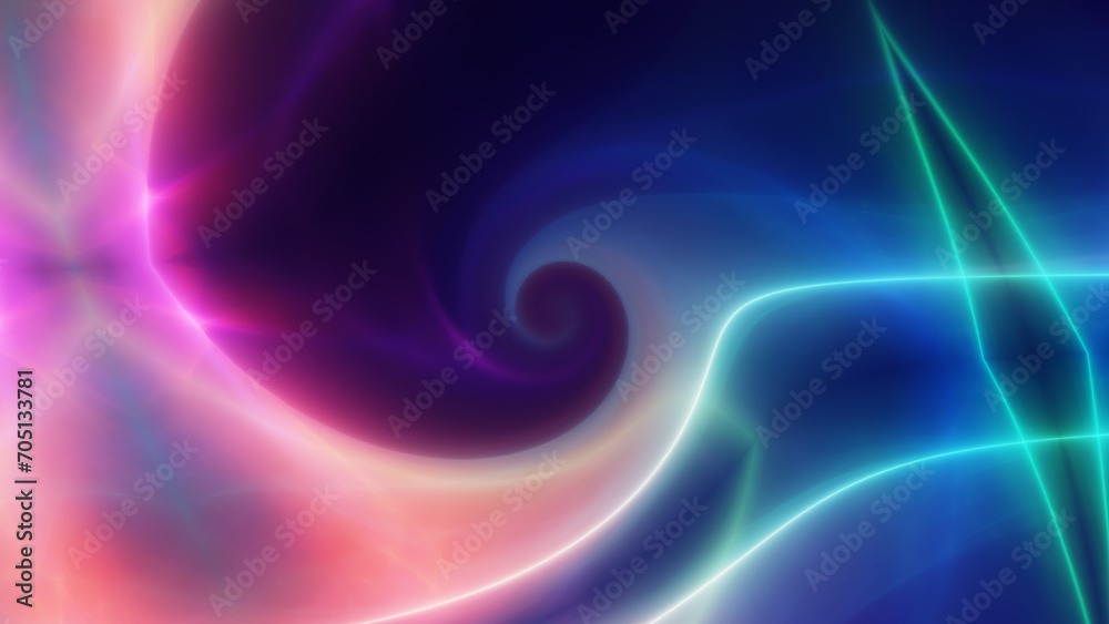 Obraz premium background neon line wave illustration