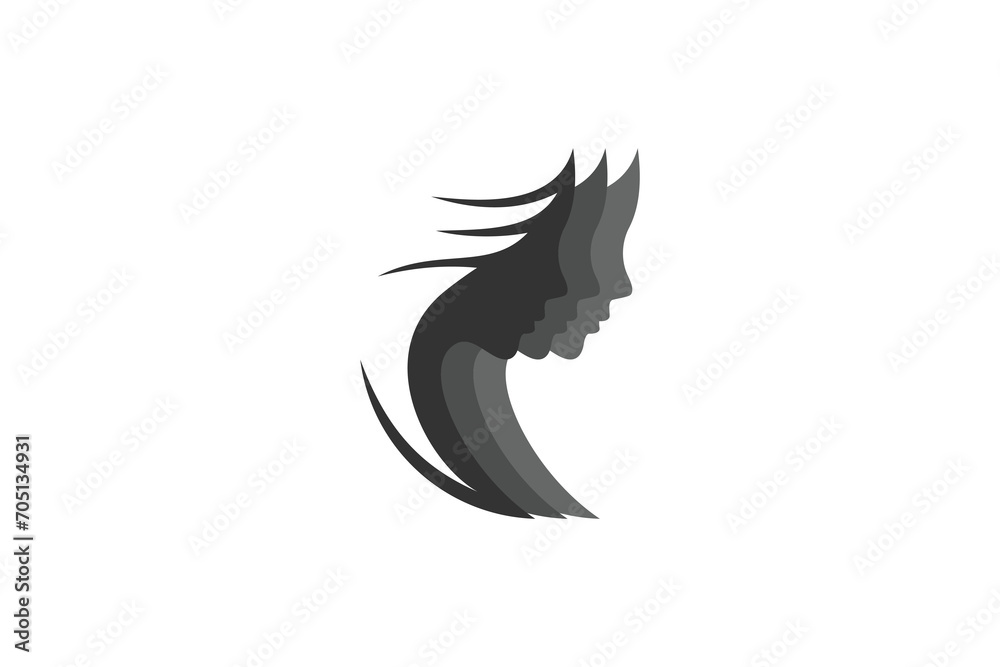 beauty woman logo design with creative modern beauty woman logo design with creative modern